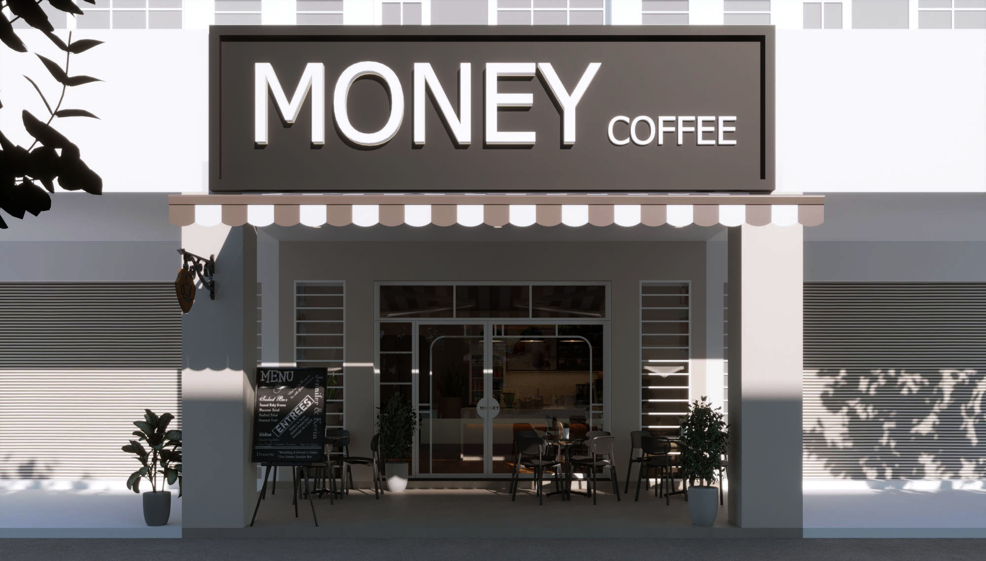 the money coffee – thiet ke quan cafe nho don gian
